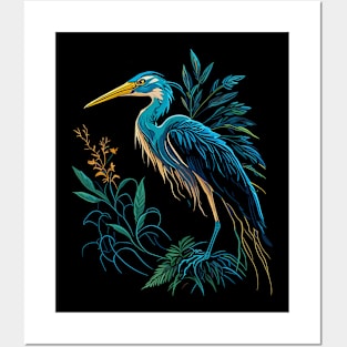 Tropical Heron Posters and Art